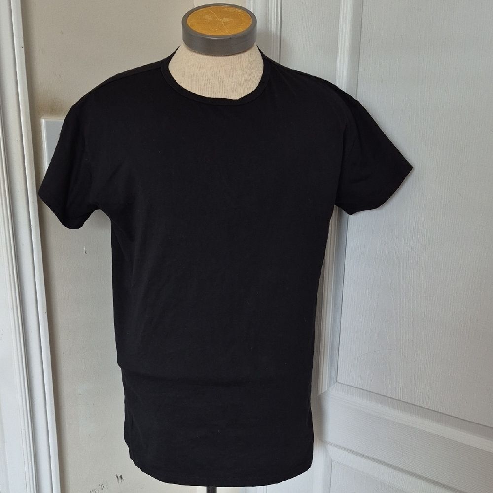 Women's Classic Black Short Sleeve Cotton Tee